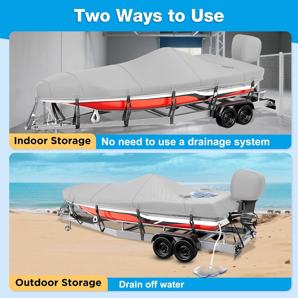 Boat Cover 20-22ft, 1200D Wate - Fishing Boat Trailer avaliação e preço