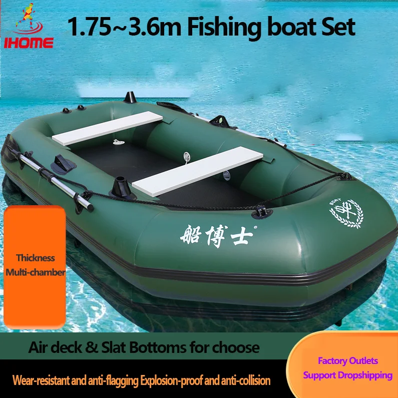 1.75~3.6m Green Fishing Kayak  - Fishing Boat Oar avaliação e preço