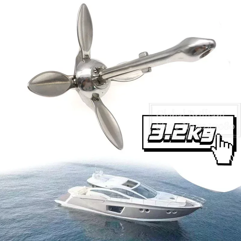 3.2KG/4KG Boat Stainless Steel - Fishing Boat Anchor avaliação e preço