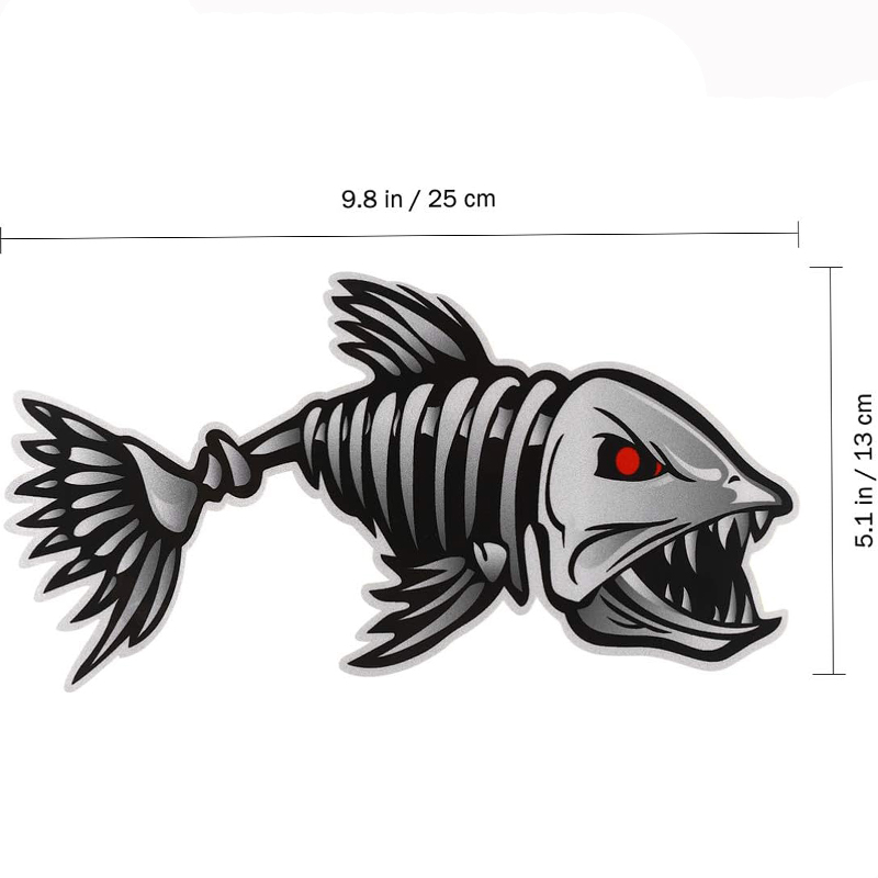 1Pair Fish Skeleton Boat Stick - Fishing Boat Anchor avaliação e preço