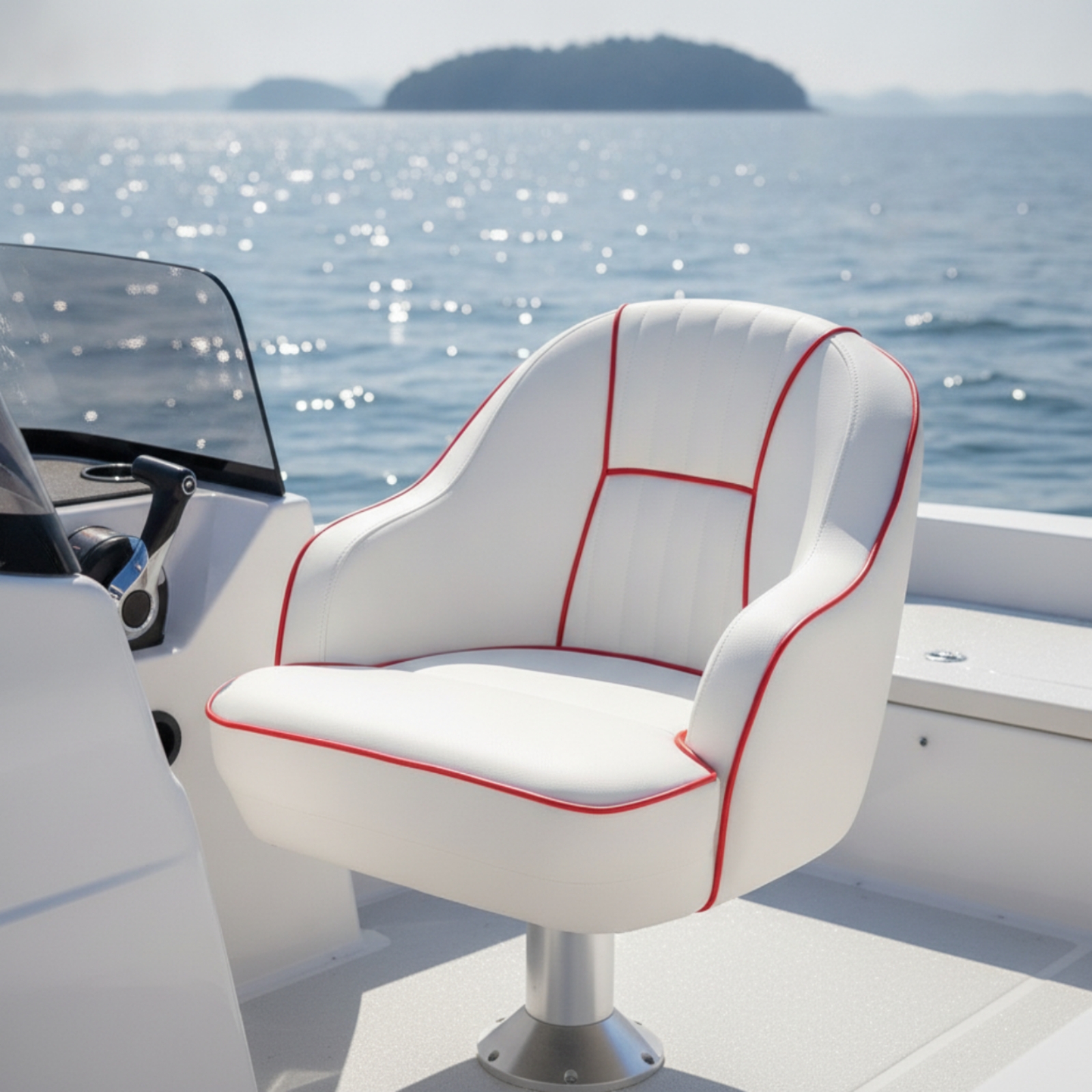 Pilot's Boat Seat Padded Helm  - Fishing Boat Seat avaliação e preço